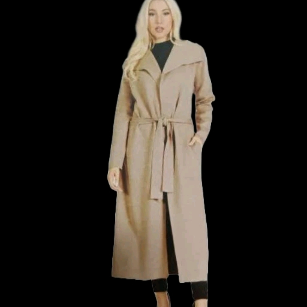 NEW Maxsport Long Wrap  Duster/Coat/Cardigan Sweater With Pockets